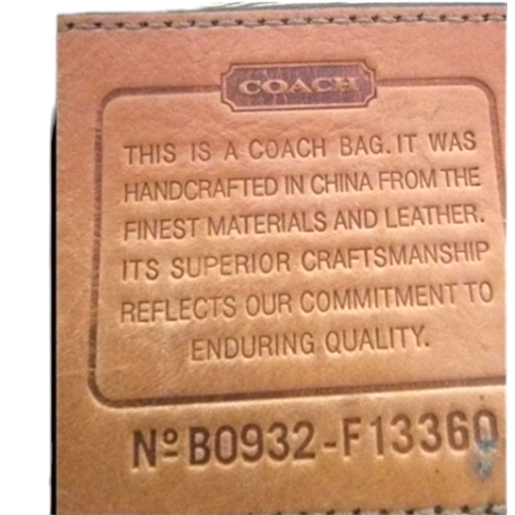 COACH Rehab Vintage Large Classic Tan and Brown Leather Saddle Style Handbag - Picture 10 of 10